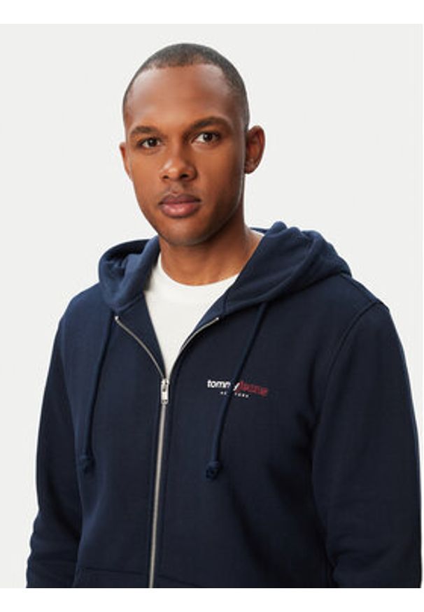 Tommy Jeans Bluza DM0DM23404 Granatowy Regular Fit. Kolor: niebieski. Materiał: bawełna