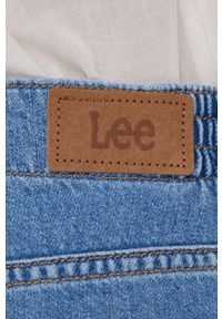 Lee szorty jeansowe damskie high waist. Okazja: na co dzień. Stan: podwyższony. Kolor: niebieski. Materiał: jeans. Styl: casual #2