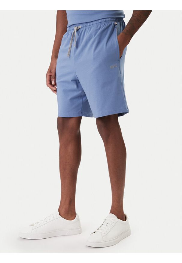 BOSS Szorty sportowe Mix&Match 50515314 Błękitny Regular Fit. Kolor: niebieski. Materiał: bawełna. Styl: sportowy