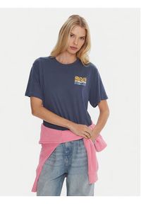 Roxy T-Shirt Hangloose Poster ERJZT06018 Niebieski Regular Fit. Kolor: niebieski. Materiał: bawełna