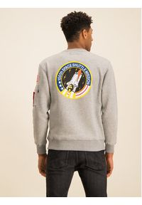 Alpha Industries Bluza Space Shuttle 178307 Szary Regular Fit. Kolor: szary. Materiał: bawełna #4