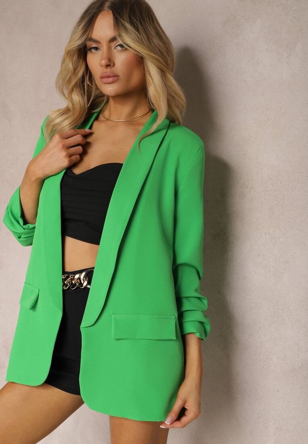 Renee - Jasnozielona Marynarka Orolea. Kolor: zielony. Materiał: tkanina. Wzór: jednolity, gładki. Styl: elegancki