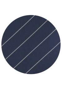Elegancki Krawat Chattier - Granatowy w Prążek. Kolor: niebieski. Materiał: tkanina. Wzór: prążki. Styl: elegancki #4