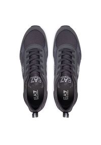 EA7 Emporio Armani Sneakersy 7X000337 AF18613 MZ845 Szary ciemny. Kolor: szary. Materiał: skóra #5