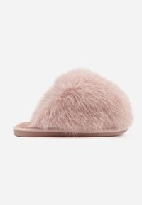Born2be - Różowe Futrzane Kapcie z Długim Włosiem Anindria. Okazja: do domu, na co dzień. Kolor: różowy. Materiał: futro. Styl: glamour, casual #7