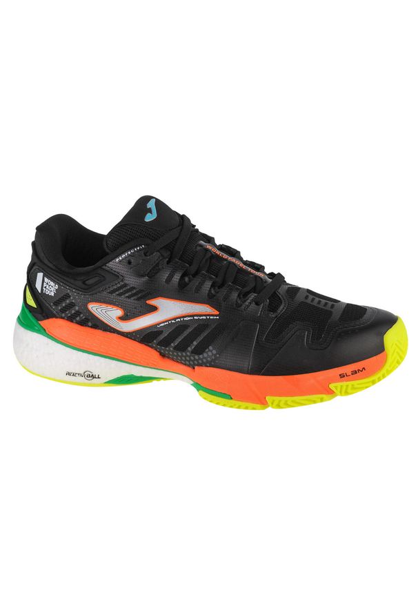 Buty do tenisa męskie Joma T.Slam 2201. Kolor: czarny, pomarańczowy, wielokolorowy. Sport: tenis