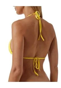 Melissa Odabash - MELISSA ODABASH - Żółty top od bikini Cancun Lemon. Kolor: żółty. Materiał: nylon #3