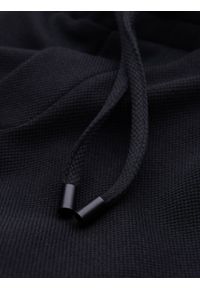 Ombre Clothing - Dzianinowe szorty męskie z podwiniętymi nogawkami - czarne V2. Okazja: na co dzień. Kolor: czarny. Materiał: dzianina. Wzór: jednolity. Styl: klasyczny, casual #5