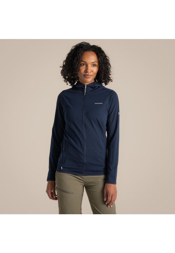 CRAGHOPPERS - Bluza damska Craghoppers NosiLife Afia Hooded Jacket. Kolor: niebieski. Sport: turystyka piesza