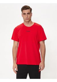 Hugo T-Shirt Linked 50518646 Różowy Relaxed Fit. Kolor: różowy. Materiał: bawełna
