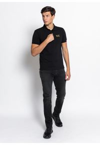 Koszulka męska Polo EA7 Emporio Armani (8NPF04 PJM5Z 0208). Okazja: na co dzień. Typ kołnierza: polo. Kolor: czarny. Materiał: bawełna. Styl: klasyczny, casual, sportowy #4