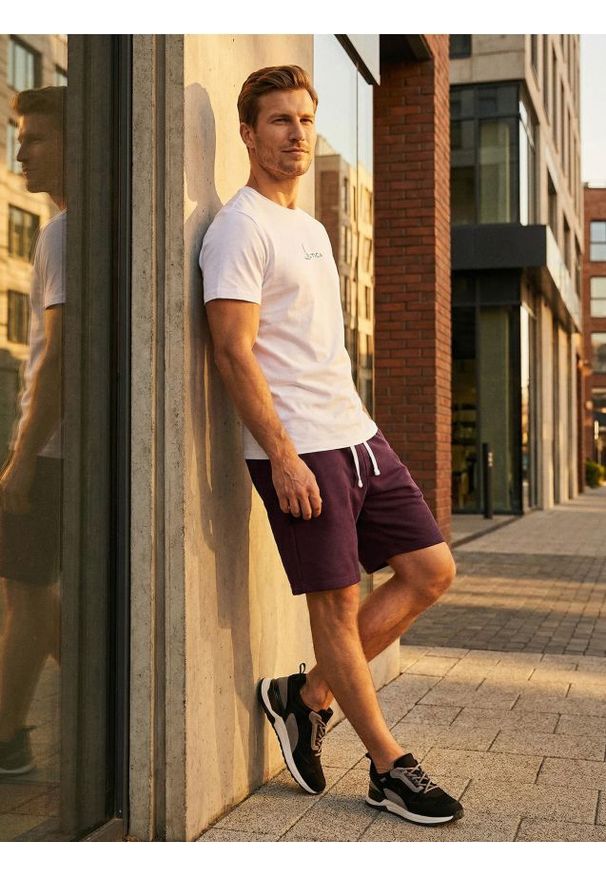 Sinsay - Szorty - bordowy. Kolor: czerwony