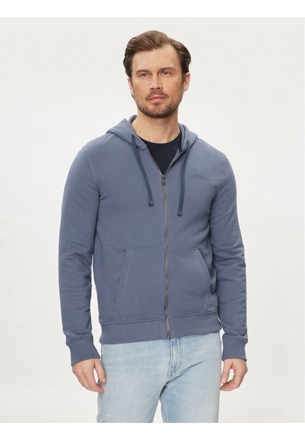 Guess Bluza M4RQ48 KBK32 Niebieski Regular Fit. Kolor: niebieski. Materiał: bawełna, syntetyk