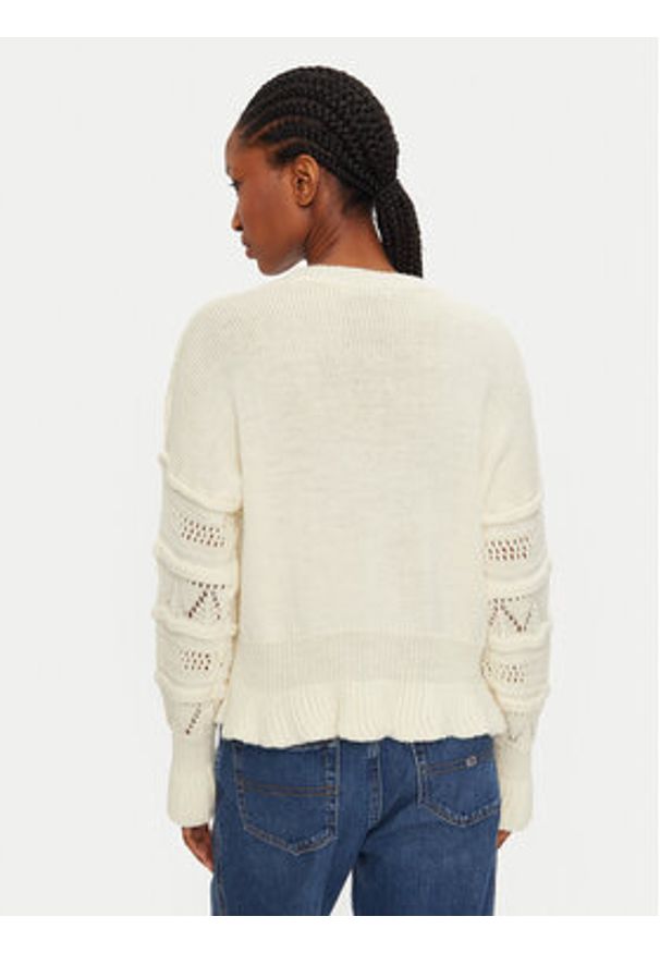 Haveone Sweter MEV-M119 Écru Regular Fit. Materiał: wełna