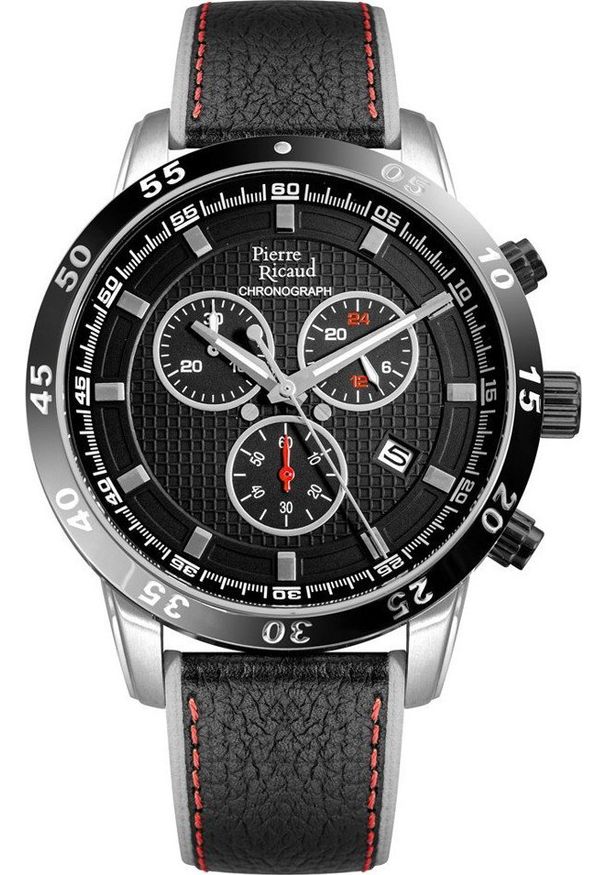 Zegarek Pierre Ricaud Zegarek męski Pierre Ricaud P60033.Y214QF czarny. Kolor: czarny