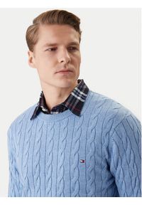 TOMMY HILFIGER - Tommy Hilfiger Sweter MW0MW33132 Niebieski Regular Fit. Kolor: niebieski. Materiał: bawełna #3