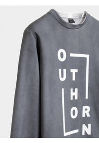 outhorn - Bluza nierozpinana z nadrukiem męska. Materiał: bawełna, dresówka, poliester, dzianina. Wzór: nadruk. Styl: klasyczny #2