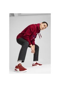 Puma - Sneakersy zamszowe unisex PUMA Club II PUMA Intense Red White Gold. Kolor: biały, żółty, czerwony, wielokolorowy. Materiał: zamsz