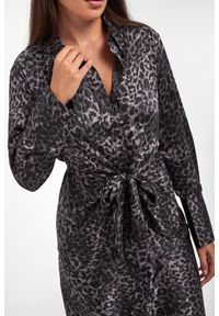 Sukienka midi w panterkę DKNY. Wzór: motyw zwierzęcy. Długość: midi #6