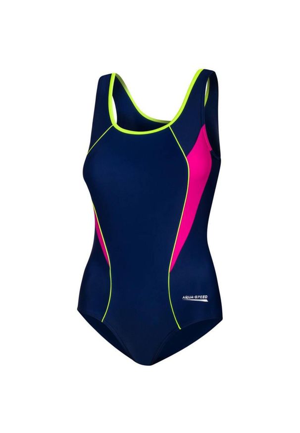 Strój pływacki damski jednoczęściowy Aqua Speed Kate. Kolor: niebieski, różowy, wielokolorowy, żółty
