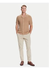 BOSS Kardigan C-Iconico 50543163 Beżowy Regular Fit. Kolor: beżowy. Materiał: bawełna #3