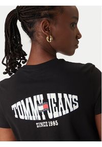 Tommy Jeans T-Shirt Wavy Flag DW0DW22274 Czarny Regular Fit. Kolor: czarny. Materiał: bawełna #4