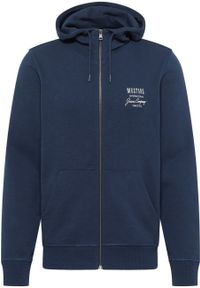Mustang - MĘSKA BLUZA Z KAPTUREM MUSTANG LOGO Brighton Dress Blues 1014787 5334. Typ kołnierza: kaptur #4