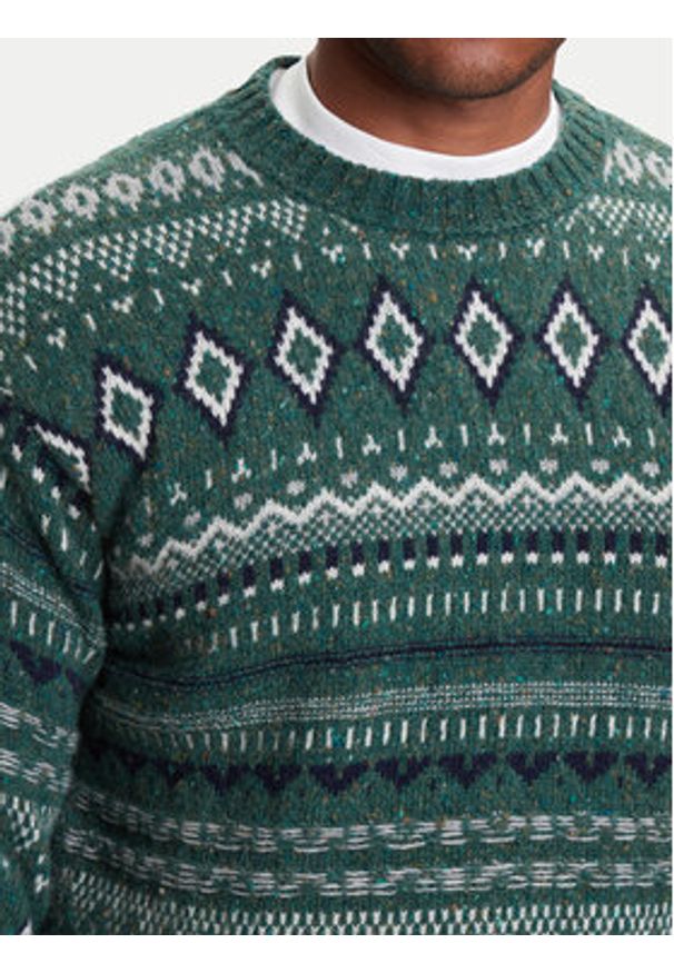 United Colors of Benetton - United Colors Of Benetton Sweter 1137K107V Zielony Regular Fit. Kolor: zielony. Materiał: wełna