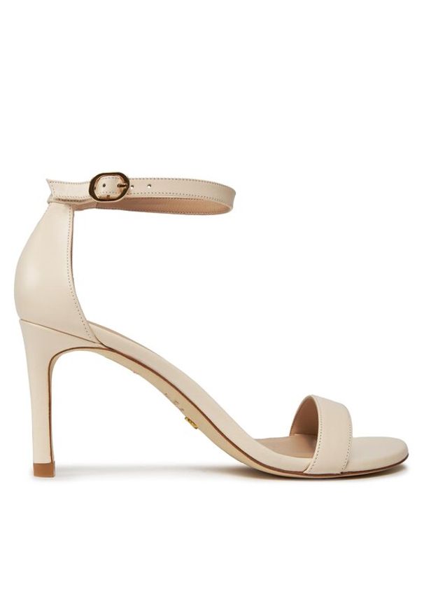 Stuart Weitzman Sandały Nunakedstraight S6759 Écru. Materiał: skóra