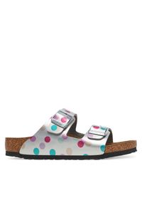 Klapki Birkenstock. Kolor: srebrny