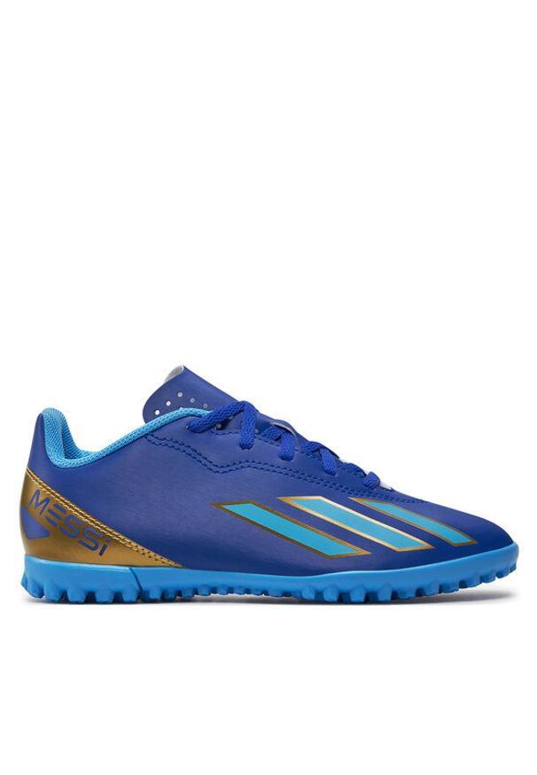 Adidas - adidas Buty X Crazyfast Messi Club Turf ID0722 Granatowy. Kolor: niebieski. Materiał: skóra