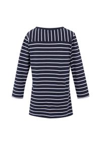 Regatta - T-shirt Damski W Paski Baylette II. Kolor: biały, niebieski, wielokolorowy. Wzór: paski