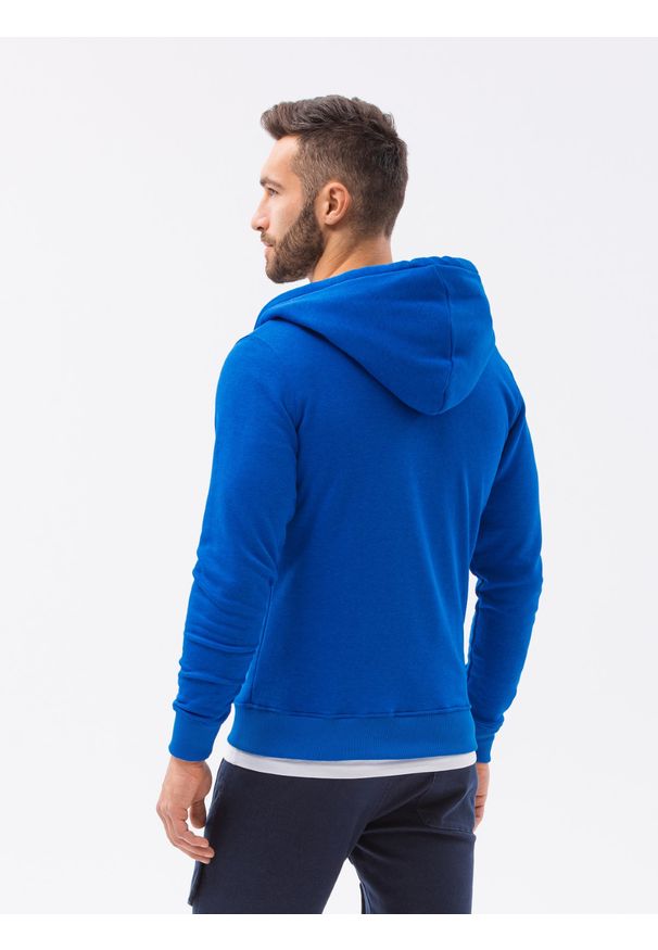 Niebieska bluza Ombre Clothing z kapturem