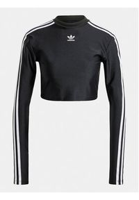 Adidas - adidas Bluzka 3-Stripes IU2428 Czarny Slim Fit. Kolor: czarny. Materiał: syntetyk #5