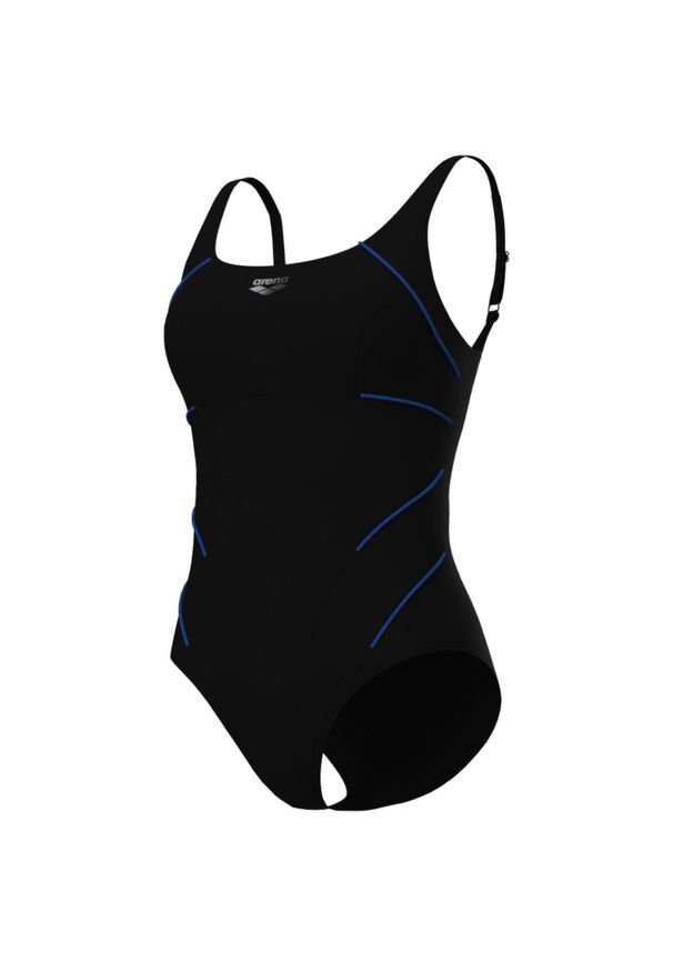 Damski kostium kąpielowy 1-częściowy Arena Jewel R. Kolor: wielokolorowy, niebieski, czarny. Materiał: materiał, nylon