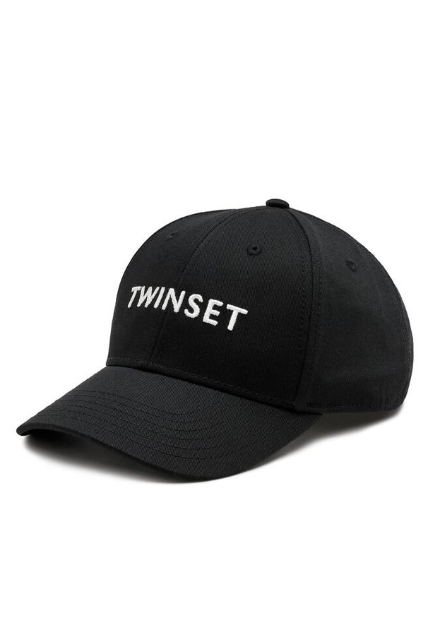 TwinSet - Czapka z daszkiem TWINSET. Kolor: czarny