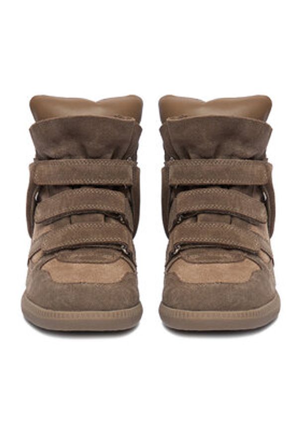 Badura Sneakersy EO-IVI-LT1885-2N Brązowy. Kolor: brązowy. Materiał: skóra, zamsz