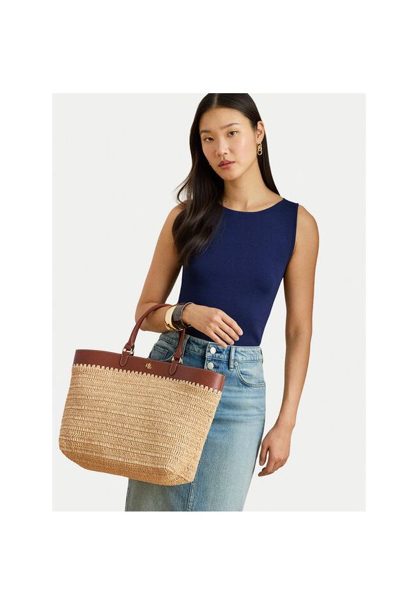 Lauren Ralph Lauren - Torebka LAUREN RALPH LAUREN. Kolor: brązowy