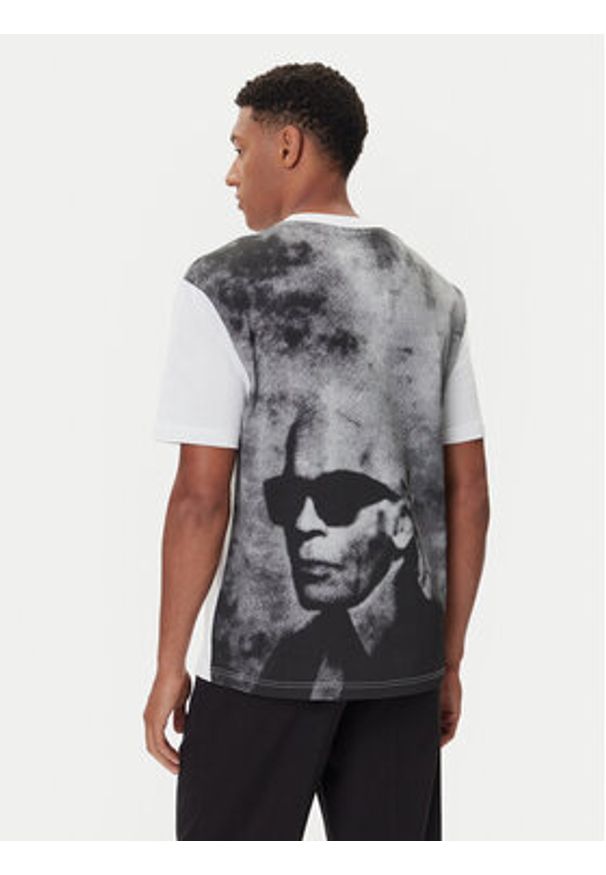 Karl Lagerfeld Jeans T-Shirt A4M17030 Biały Relaxed Fit. Kolor: biały. Materiał: bawełna