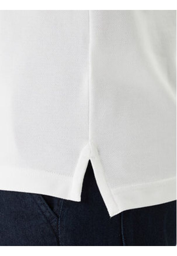 TOMMY HILFIGER - Tommy Hilfiger Polo Flag Cuff MW0MW38458 Biały Slim Fit. Typ kołnierza: polo. Kolor: biały. Materiał: bawełna