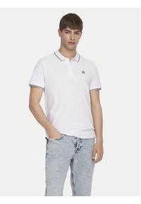 Only & Sons Polo Fletcher 22024827 Biały Regular Fit. Typ kołnierza: polo. Kolor: biały. Materiał: bawełna #1