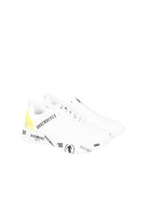 Bikkembergs Sneakersy "Flavio" | B4BKM0089 | Flavio | Mężczyzna | Biały, Żółty. Kolor: biały, wielokolorowy, żółty. Materiał: skóra ekologiczna, materiał. Wzór: aplikacja
