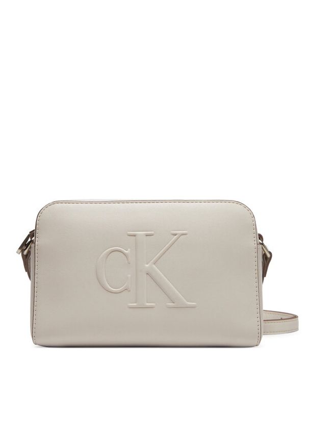 Calvin Klein Jeans Torebka Sculpted Ew Camera Bag20 LV04K3036G Écru. Materiał: skórzane