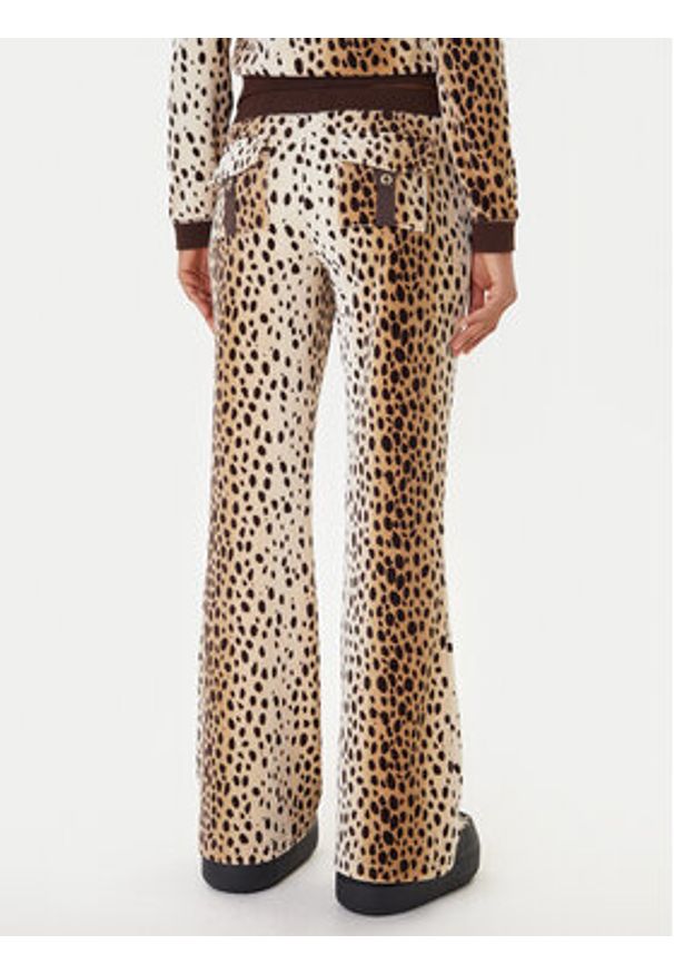Juicy Couture Spodnie dresowe JCGBJ225013A Beżowy Regular Fit. Kolor: beżowy. Materiał: bawełna
