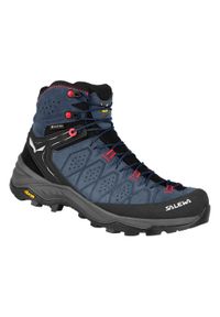 Buty Trekkingowe Damskie Salewa Alp Trainer 2 Mid Gtx. Kolor: wielokolorowy, niebieski, szary. Materiał: zamsz, materiał, syntetyk