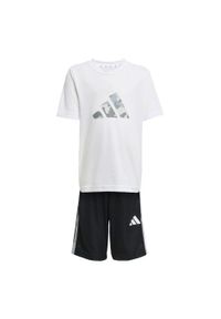 Adidas - Zestaw Train Essentials Camo Print Kids. Kolor: biały. Wzór: nadruk. Styl: sportowy