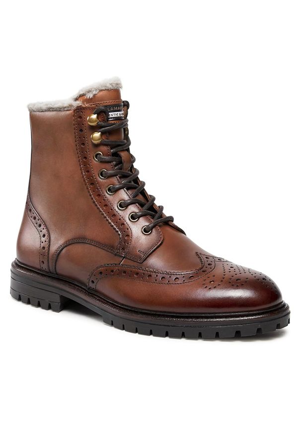 Trapery Salamander 31-67701-67 Cognac. Kolor: brązowy. Materiał: skóra