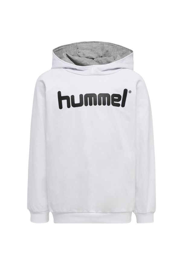 Bluza z kapturem dla dzieci Hummel Cotton Logo. Typ kołnierza: kaptur. Kolor: biały