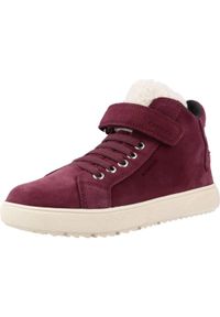 Geox - Buty GEOX J THELEVEN WPF C Bordeaux. Kolor: czerwony. Materiał: tkanina, skóra. Sport: turystyka piesza