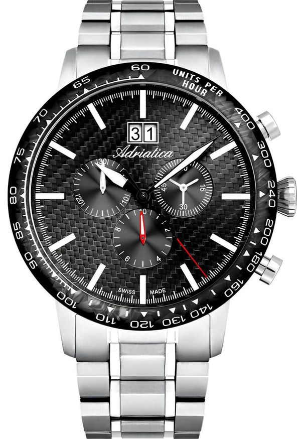 Zegarek Adriatica Zegarek męski Adriatica A8383.4114CH szary. Kolor: szary